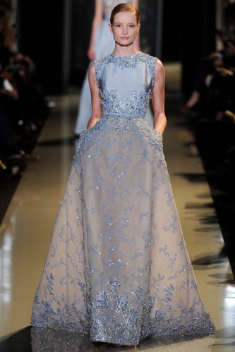 Elie Saab Spring 2013 couture. blue ball gown dress | zaidd'or