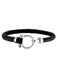 Omega Aqua bracelet leather black